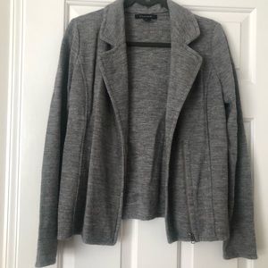 Tahari Wool Zip-up Cardigan